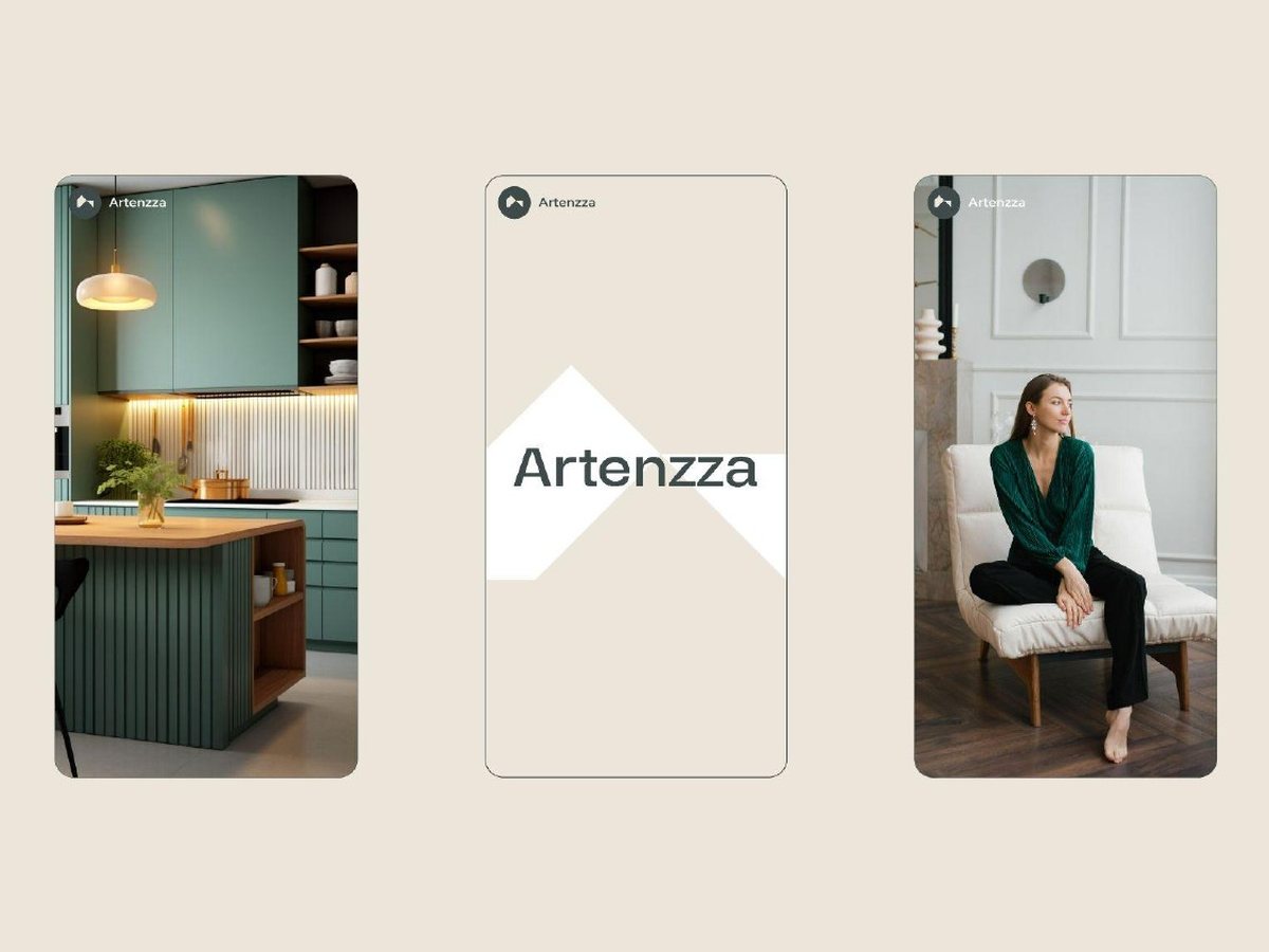 Stories e feed com a identidade Artenzza