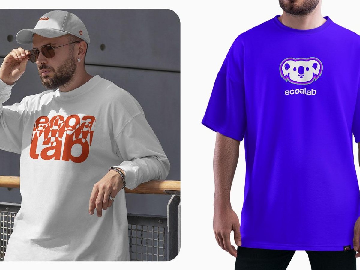 T-shirts with the lettering and the koala