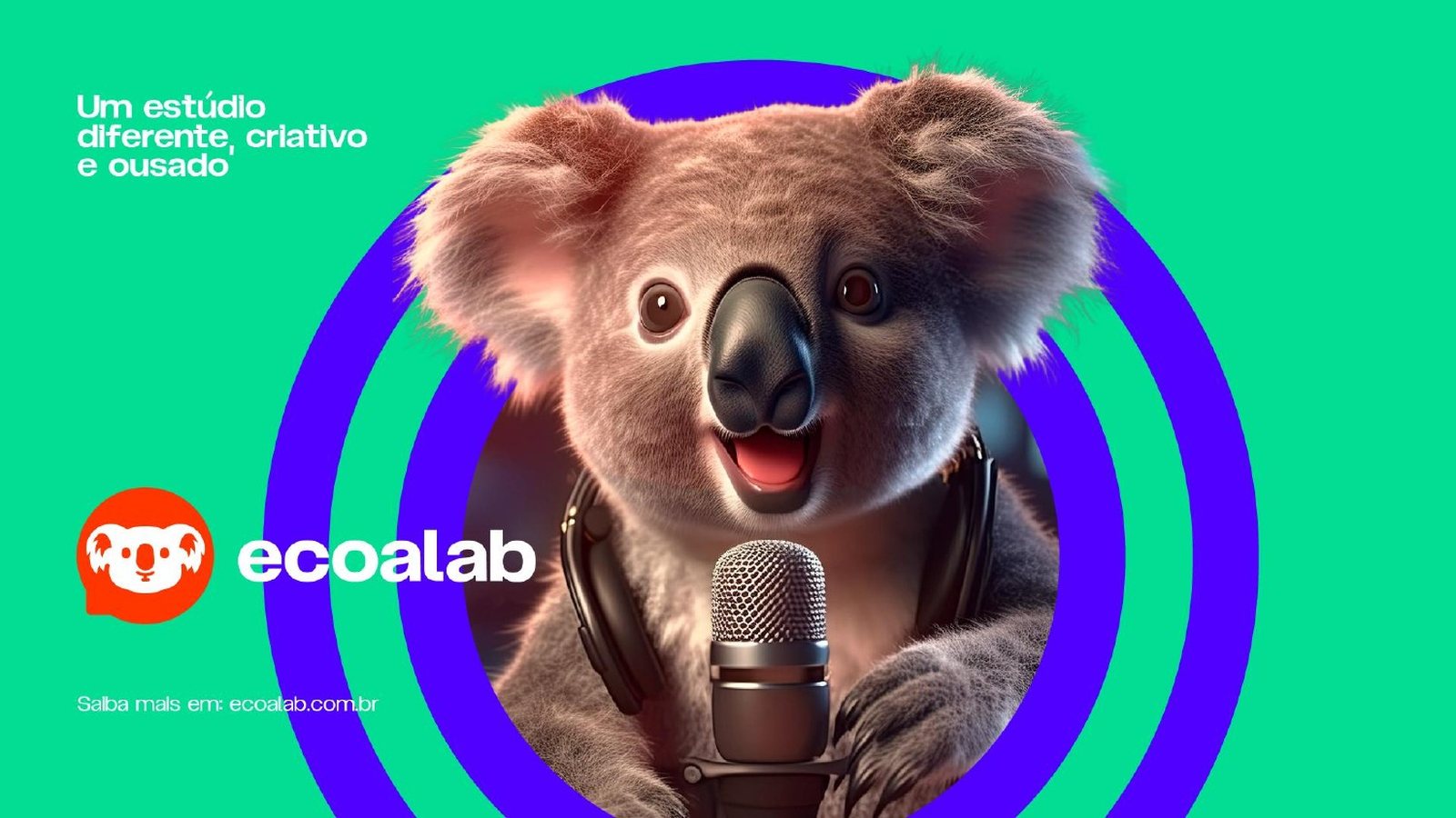 The koala at the mic: the brand mascot