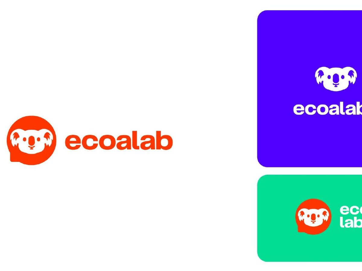 Ecoalab brand with the koala-in-a-speech-bubble symbol