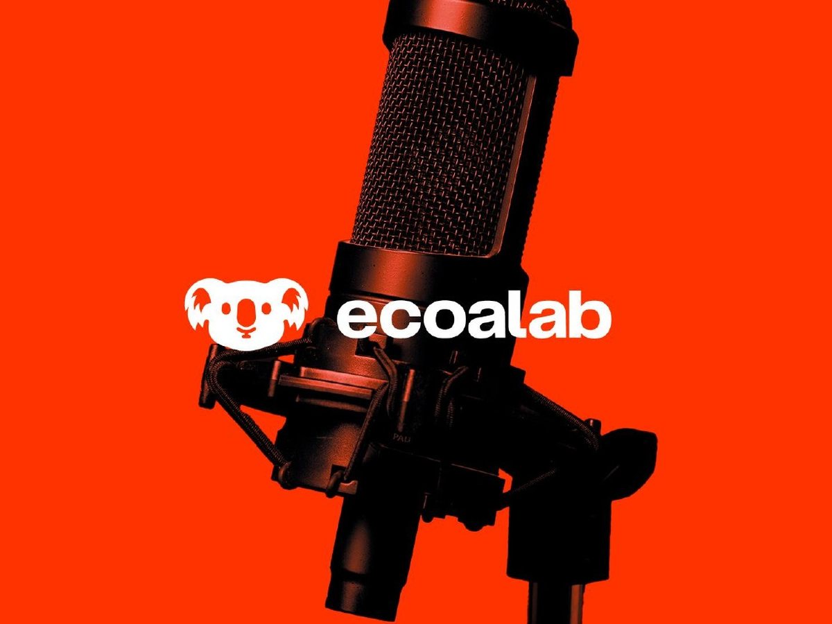 Microphone on orange with the signature
