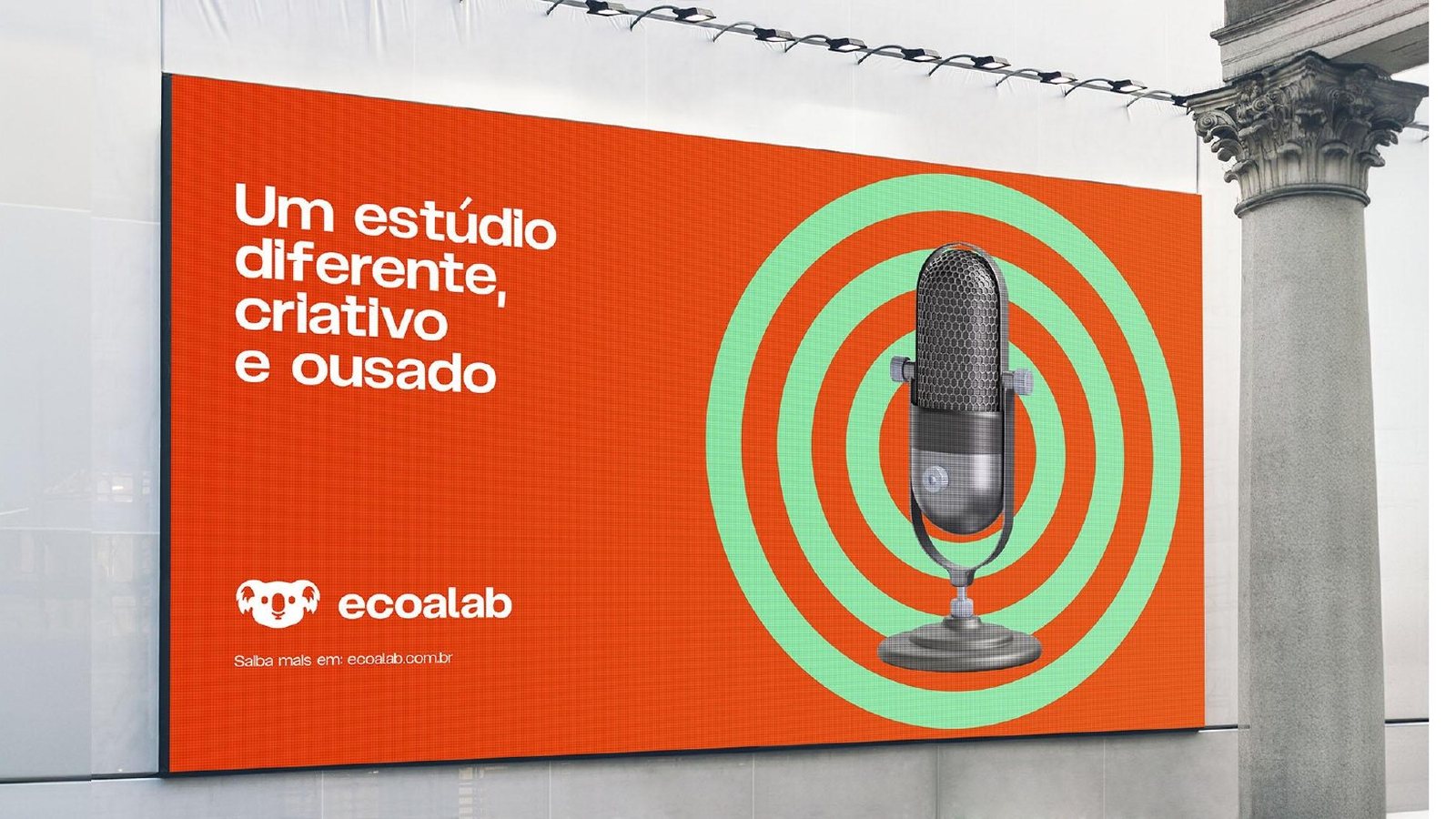 Ecoalab billboard: “A different, creative and bold studio”