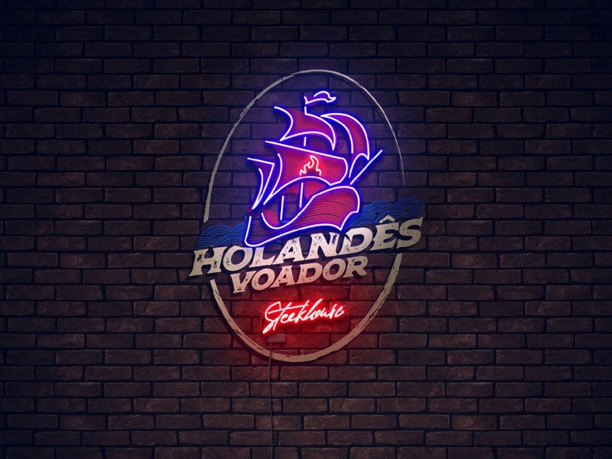 Holandês Voador: Naming e identidade para uma hamburgueria inspirada no churrasco americano, construída em cima da lenda do navio fantasma.