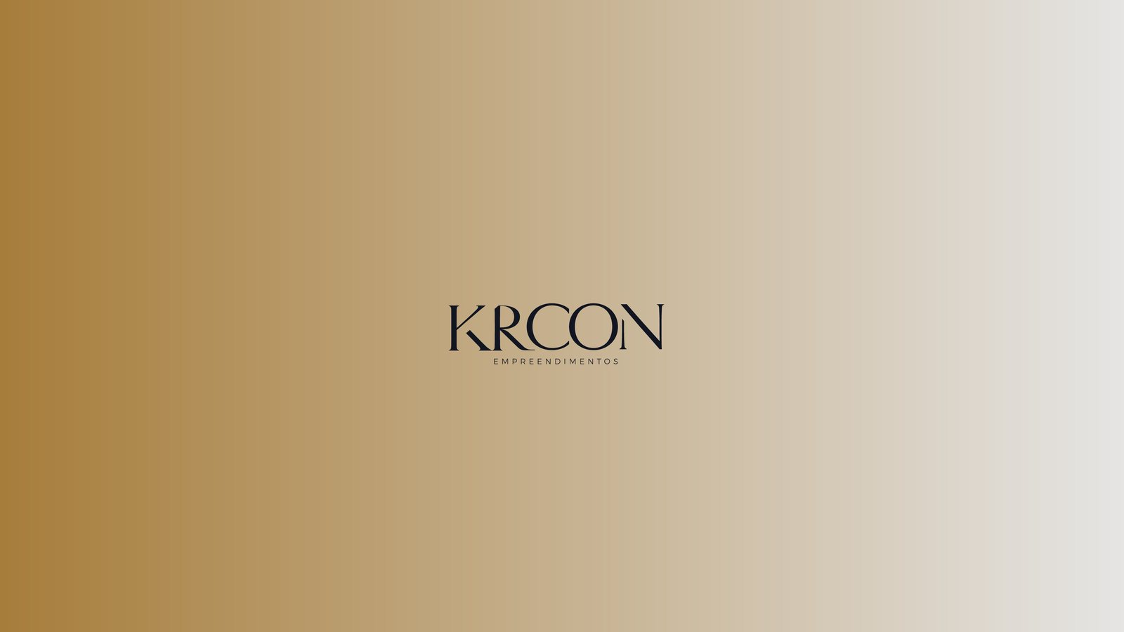Assinatura KRCON sobre degradê dourado
