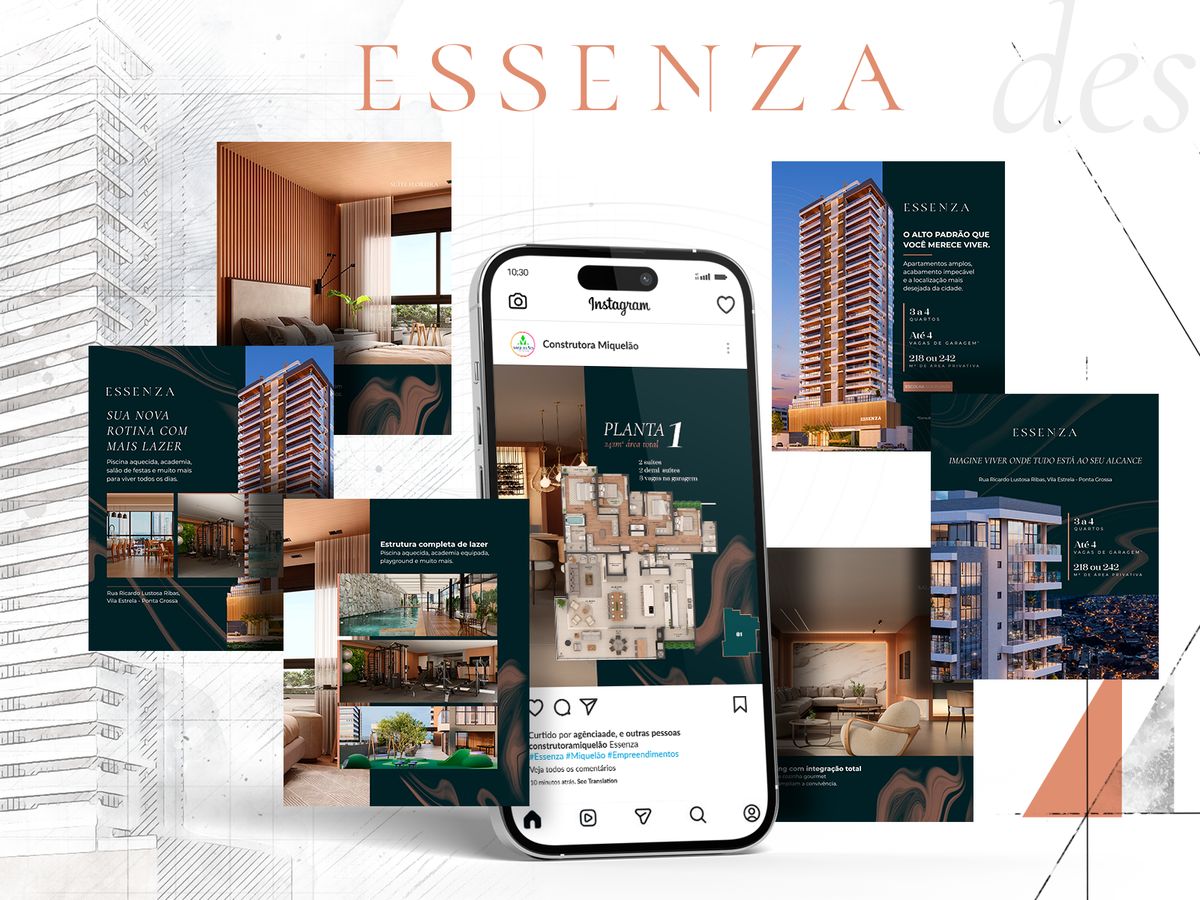 Campanha de Instagram do Essenza