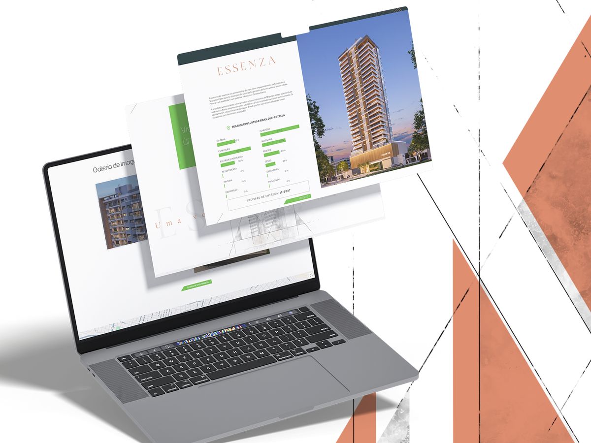 Hotsite do Essenza com acompanhamento de obra