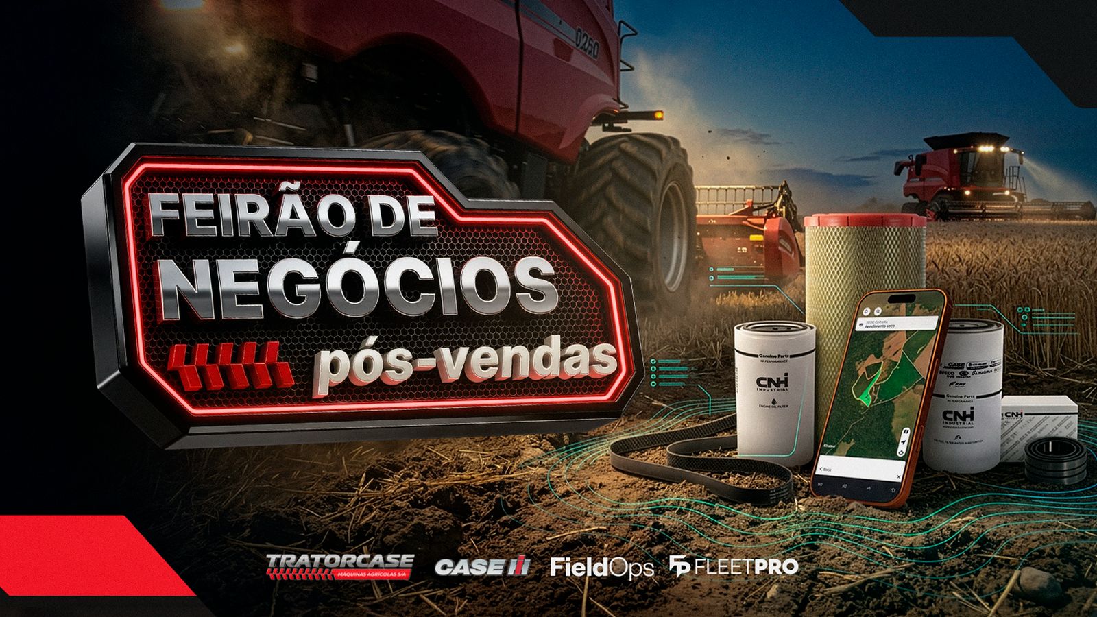 Tratorcase: Planos de mídia por praça, tráfego pago e campanhas de máquinas e pós-venda para as lojas no Paraná e em Santa Catarina.