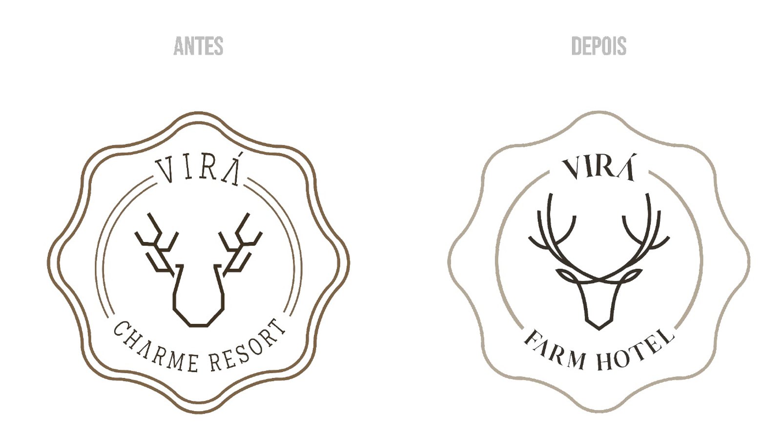Antes e depois: do selo Virá Charme Resort ao novo selo Virá Farm Hotel